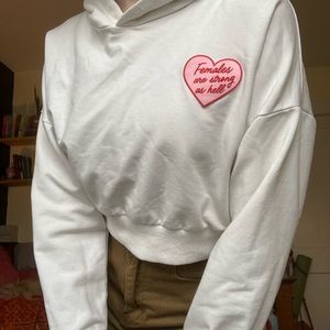 White Cropped Women’s Sweatshirt